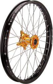 MOOSE RACING SX-1 Complete Wheel - Front - Black Wheel/Gold Hub - 21