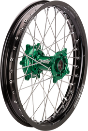 MOOSE RACING SX-1 Complete Wheel - Rear - Black Wheel/Green Hub - 18