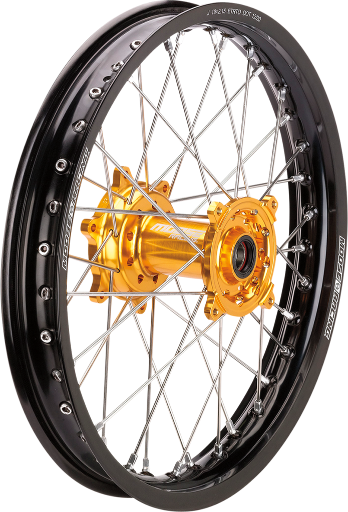 MOOSE RACING SX-1 Complete Wheel - Rear - Black Wheel/Gold Hub - 18" x 2.15" CR-21518BKBU