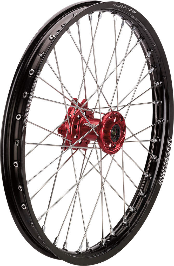 MOOSE RACING SX-1 Complete Wheel - Front - Black Wheel/Red Hub - 21" x 1.60" BF-160-21BKRD