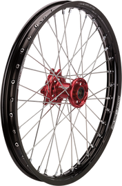 MOOSE RACING SX-1 Complete Wheel - Front - Black Wheel/Red Hub - 21
