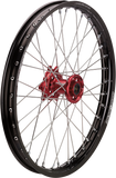 MOOSE RACING SX-1 Complete Wheel - Front - Black Wheel/Red Hub - 21