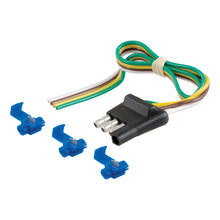Load image into Gallery viewer, Curt 4-Way Flat Connector Plug w/12in Wires and Hardware (Trailer Side Packaged)
