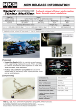 Carica l&#39;immagine nel visualizzatore di Gallery, HKS SUPER TURBO MUFFLER GR SUPRA DB42 B58
