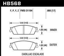 Carica l&#39;immagine nel visualizzatore di Gallery, Hawk 07-14 Cadillac Escalade / EXT / ESV HPS 5.0 Rear Brake Pads