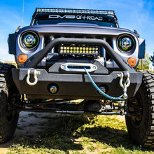 गैलरी व्यूवर में इमेज लोड करें, DV8 Offroad 07-18 Jeep Wrangler JK/JL FS-15 Steel Stubby Front Bumper w/ Fog Lights