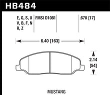 Carica l&#39;immagine nel visualizzatore di Gallery, Hawk 05-10 Ford Mustang GT &amp; V6 / 07-08 Shelby GT HT-10 Race Front Brake Pads