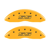 MGP 4 Caliper Covers Engraved F & R Avalanche SS Yellow Finish Blk Char 2008 Chevy Express 2500