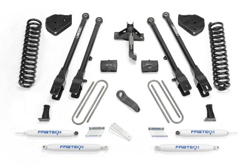 Fabtech 17-20 Ford F250/350 4WD Diesel 6in 4 Link System w/Perf. Shocks