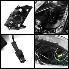 Laden Sie das Bild in den Galerie-Viewer, Spyder Nissan 350Z 03-05 Projector Headlights Halogen Model Only - DRL Black PRO-YD-N350Z02-DRL-BK