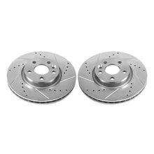 Cargar imagen en el visor de la galería, Power Stop 12-15 Land Rover Range Rover Evoque Front Evolution Drilled &amp; Slotted Rotors - Pair