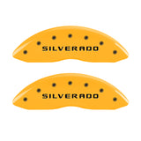MGP 4 Caliper Covers Engraved Front & Rear Silverado Yellow Finish Black Char 2005 Chevrolet Astro