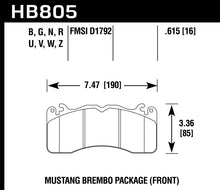 गैलरी व्यूवर में इमेज लोड करें, Hawk 15-17 Ford Mustang Brembo Package DTC-50 Front Brake Pads