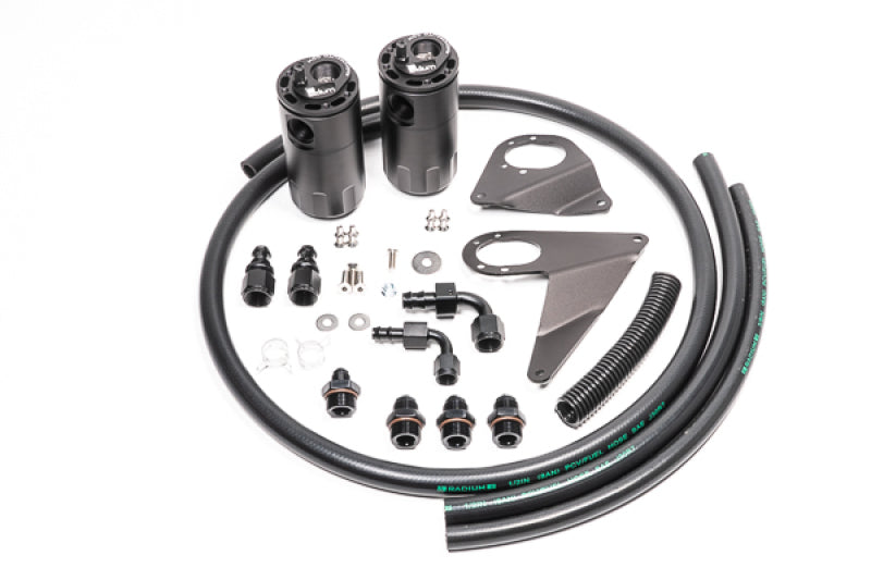 Radium Engineering 10-16 EVO X Dual Catch Can Kit Fluid Lock