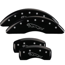 Cargar imagen en el visor de la galería, MGP 4 Caliper Covers Engraved Front &amp; Rear Acura Black finish silver ch