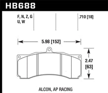 Cargar imagen en el visor de la galería, Hawk AP Racing/Alcon HPS 5.0 Brake Pads