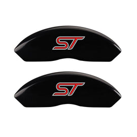 MGP 4 Caliper Covers Engraved Front & Rear No bolts/ST Black finish silver ch