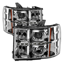 Carica l&#39;immagine nel visualizzatore di Gallery, Xtune GMC Sierra 1500/2500/3500 07-13 Projector Headlights LED Halo- Chrome PRO-JH-GSIE07-CFB-C