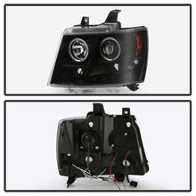 Cargar imagen en el visor de la galería, Spyder Chevy Suburban 1500 07-14 Projector Headlights LED Halo LED All Black PRO-YD-CSUB07-HL-BKV2