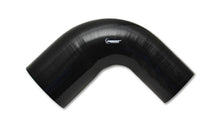 Charger l&#39;image dans la galerie, Vibrant 4 Ply Reinforced Silicone 90 degree Transition Elbow - 3in I.D. x 4in I.D. (BLACK)