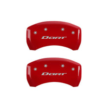 Cargar imagen en el visor de la galería, MGP 4 Caliper Covers Engraved Front &amp; Rear With out stripes/Dart Red finish silver ch