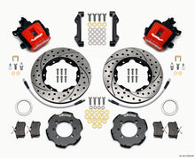 Charger l&#39;image dans la galerie, Wilwood Combination Parking Brake Rear Kit 11.00in Drilled Red 2012 Fiat 500 w/ Lines