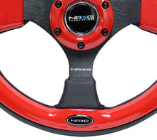 गैलरी व्यूवर में इमेज लोड करें, NRG Reinforced Steering Wheel (320mm) Blk w/Red Trim &amp; 5mm 3-Spoke
