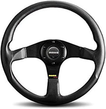 Carica l&#39;immagine nel visualizzatore di Gallery, Momo Tuner Steering Wheel 350 mm - Black Leather/Red Stitch/Anth Spokes
