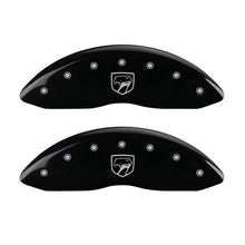 Cargar imagen en el visor de la galería, MGP 4 Caliper Covers Engraved Front Gen 2/Viper Engraved Rear Gen 2/Snake Black finish silver ch
