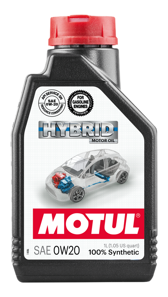 Motul 1L Hybrid Synthetic Motor Oil - 0W20 - Single image 1