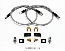 गैलरी व्यूवर में इमेज लोड करें, Wilwood Flexline Kit 30 inch -3 3/8-24 IF 1/8 NPT 90 Degree