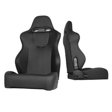 Carica l&#39;immagine nel visualizzatore di Gallery, Xtune Srt Style Racing Seat Pu (Double Slider) Black/Black Passenger Side RST-SRT-01-BK-PA