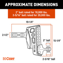 Carica l&#39;immagine nel visualizzatore di Gallery, Curt Rebellion XD 2.5in Cushion Hitch Ball Mount