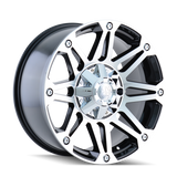 Mayhem 8010 Riot 17x8 / 5x127 BP / 10mm Offset / 87mm Hub Black/Machined Face Wheel