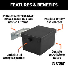 Load image into Gallery viewer, Curt 5in x 3-1/4in x 3-7/8in Lockable Breakaway Battery Case w/Metal Bracket