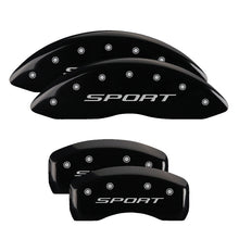 Carica l&#39;immagine nel visualizzatore di Gallery, MGP 4 Caliper Covers Engraved front &amp; Rear 2015/Sport Black finish silver ch