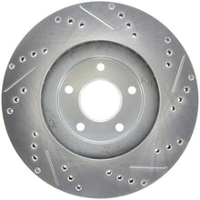 Laden Sie das Bild in den Galerie-Viewer, StopTech Select Sport Nissan Slotted and Drilled Right Front Rotor
