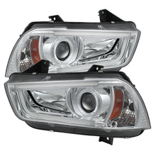 Carica l&#39;immagine nel visualizzatore di Gallery, Spyder Dodge Charger 11-14 Projector Headlights Halogen - Light Tube DRL Chrm PRO-YD-DCH11-LTDRL-C