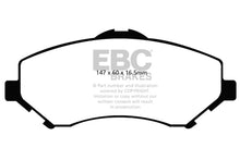 गैलरी व्यूवर में इमेज लोड करें, EBC 08-11 Chrysler Town &amp; Country 3.3 Greenstuff Front Brake Pads