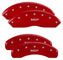 Charger l&#39;image dans la galerie, MGP 4 Caliper Covers Engraved Front &amp; Rear MGP Red Finish Silver Characters for 2019 Ford Ranger