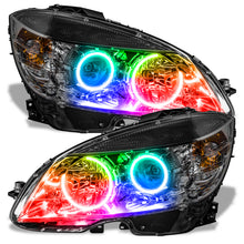 Laden Sie das Bild in den Galerie-Viewer, Oracle 08-11 Mercedes Benz C-Class Pre-Assembled Headlights Chrome - ColorSHIFT w/ Simple Controller