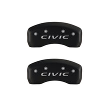 Charger l&#39;image dans la galerie, MGP 4 Caliper Covers Engraved Front 2016/CIVIC Engraved Rear 2016/CIVIC Red finish silver ch