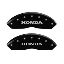 Carica l&#39;immagine nel visualizzatore di Gallery, MGP 4 Caliper Covers Engraved Front Honda Engraved Rear H Logo Black finish silver ch