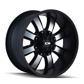 ION Type 189 18x9 / 8x165.1 BP / 0mm Offset / 130.8mm Hub Satin Black/Machined Face Wheel