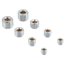 Carica l&#39;immagine nel visualizzatore di Gallery, Spectre Pipe Plug Kit - Includes (2) 1/8in. / (2) 1/4in. / (2) 3/8in. / (2) 1/2in. Plugs - Chrome