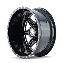 Cargar imagen en el visor de la galería, Mayhem 8101 Monstir 17x6.5 / 8x200 BP / -140mm Offset / 142mm Hub Rear Black/Milled Spokes Wheel