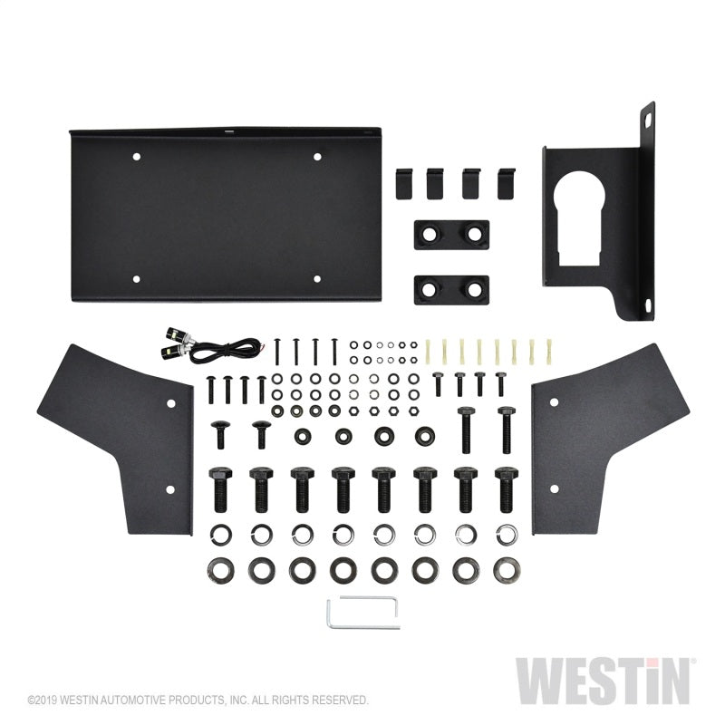 Westin 18-19 Jeep Wrangler JL WJ2 Rear Bumper w/  Sensors (Excl. Wrangler JK) - Textured Black - 2to4wheels