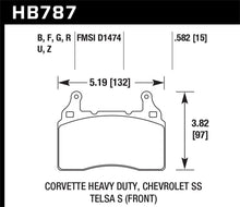 Carica l&#39;immagine nel visualizzatore di Gallery, Hawk 15 Chevy Corvette / 16-17 Chevy Camaro / 16-17 Cadillac CTS HP+ Front Brake Pads