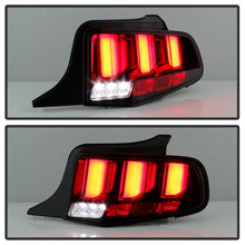 Carica l&#39;immagine nel visualizzatore di Gallery, Spyder 10-12 Ford Mustang Red Light Bar LED Sequential Tail Lights - Blk ALT-YD-FM10-RBLED-BK