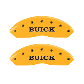 MGP 4 Caliper Covers Engraved Front Buick Rear Yellow Finish Black Char 2008 Buick Lucerne